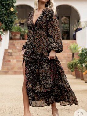 Baltic Born Bowman Deep V Maxi Dress